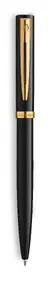 Ручка шариковая Waterman 2225501 Stick, средний пишущий узел, черная/золотая, 1 шт