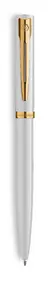 Ballpoint pen Waterman Stick 2225511 — White lacquer with gold trim, Medium tip, single piece