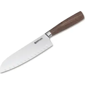 Kitchen knife boker Santoku Core Walnut — 259874-uniw, wooden walnut handle, multipurpose kitchen blade