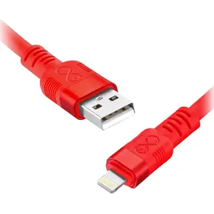 USB-A to Lightning Cable ORNO 2 m, red — data and charging cable