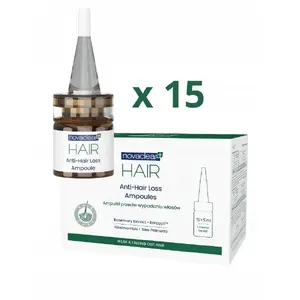 Hair ampoules Kallos NOVACLEAR 15 x 5 ml — anti-hair loss treatment