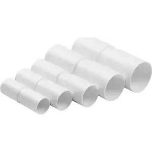 Rigid straight electrical conduit connector Triton ZPL-16, white, for 16 mm conduit (1 pc)