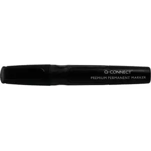 Marķieris Q-Connect KF11167 — plāns korpuss, melna tinte, pastāvīgs/baltajai tāfeli