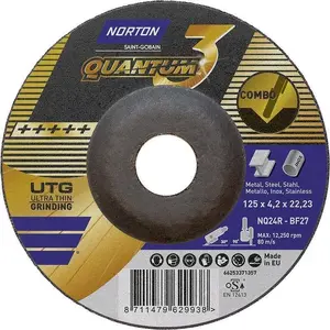 Cutting/Grinding Disc for Steel and Stainless Steel Norton Clipper QUANTUM-3 (66253371357)