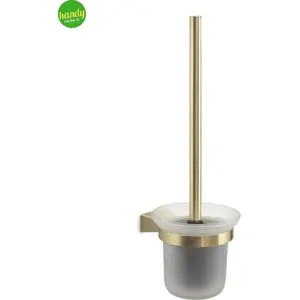 Wall Toilet Brush Holder GEDY Tonale M – gold finish, wall-mounted bathroom accessory