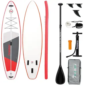 Piepūšamā SUP dēlis FunWater SUPFW69C — sarkani‑balts, vienvietīgs