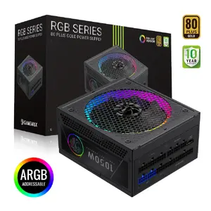 Barošanas bloks GameMax RGB 1050G — 1050W, 80 PLUS Gold, RGB apgaismojums, ATX