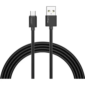 USB-A uz USB-C kabelis T-Phox 2 m — melns, modelis TPN000009