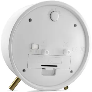 Ducky wall clock model 56973 — white quartz clock, analog, silent sweep