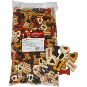 ADBI suņu apmācības gardumi ADBI MIĘSNE TRESERKI MIX 1kg — apmācību gardumi, 1 kg