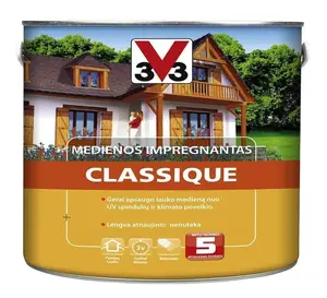 Пропитка для древесины V33 Impregnator Classique Scandinavian Pine — средство защиты для наружных и внутренних работ, 1 л (MPN 108976)