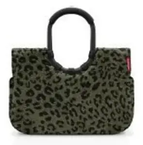 Сумка-тоут Reisenthel loopshopper L — 25 л, 460×250 мм, алюминиевая рама, черно-коричневый