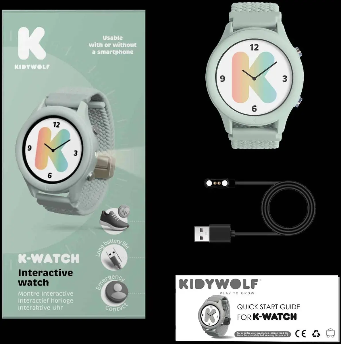 Viedpulkstenis Kidywolf Smart-Watch green — Kidywolf