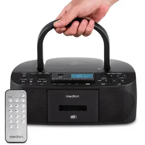 Personal radio MEDION 50079328 — DAB+/FM/PLL tuner, 6W RMS, LCD, Bluetooth 10m, 3.5mm jack