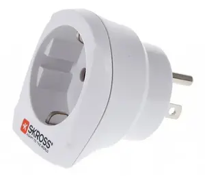 Travel adapter SKROSS Europe to USA 115V 15A for connecting European plugs to US outlets