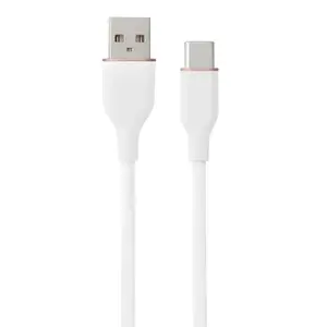 USB Type-A to Type-C Cable HiSmart CA916245, silicone jacket, white, 3 m