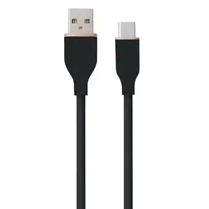 USB Type-A to Type-C cable HiSmart CA916252, silicone jacket, 1 m, black