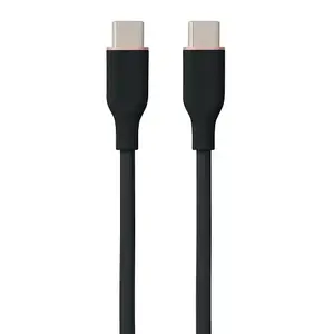 USB Type-C to Type-C Cable HiSmart CA916337, Silicone Jacket, 60W Power Delivery, 3 m, Black
