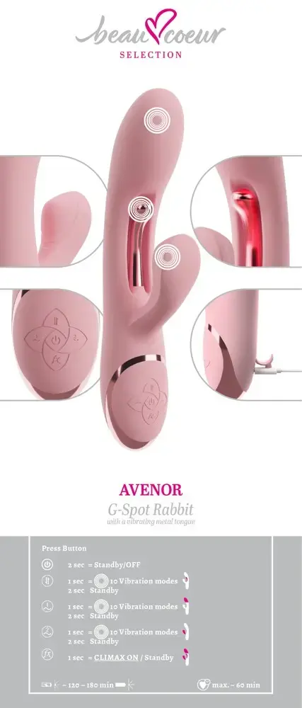 Вибратор beau cœur Avenor G-Spot Rabbit Photo 14