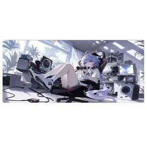 Desk mat GeekDimension Nr. 21 — large gaming/workstation surface, anti-slip base, cloth top