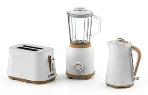 Small kitchen appliance set WITT Premium Element Breakfast Set — kettle 1.7 L 2200W, 2-slice toaster 850W, blender 1.5 L 1000W (white)