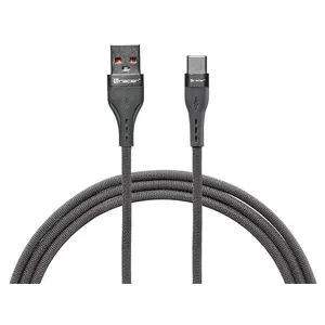 USB A — USB-C kabelis TRACER 47487, 1 m, vīrietis–vīrietis, pelēks