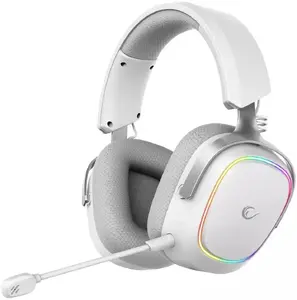 Austiņas RAMPAGE RETSU BT 2.4G RGB baltas — uzausu, bezvadu 2.4G