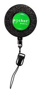 Industrial retractable clip Socket Mobile AC4287-3547 — heavy-duty retractable tether for tools and badges