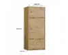 Chest of Drawers top e shop ALMA 4-door 500×400×1190 mm Photo 5