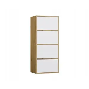 Chest of Drawers ALMA by top e shop, 4 doors, artisan oak/white, 500×400×1190 mm, particle board