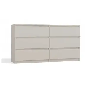 Комод MALWA M6/140 от top e shop — 6 ящиков, 1380×400×750 мм, кашемировая ламинированная поверхность