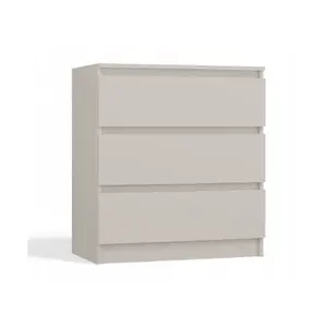 Atvilktņu komode MALWA M3 no top e shop — 3 atvilktnes, 700×750×400 mm, skaidu plātne, kašmira matēts pārklājums