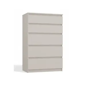 Комод top e shop MALWA M5, 5 ящиков, кашемир, 700×1095×400 мм, ЛДСП