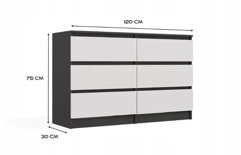 Top E Shop MALWA M6 120 см комод 6 ящиков Photo 7