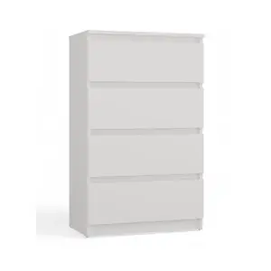 Комод с 4 ящиками Top E Shop MALWA M4/60 — 600×345×975 мм, белый, ламинированный