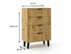 Комод top e shop SCANDI 4S SLIM OAK Photo 4