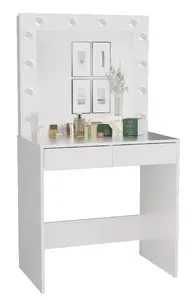 Туалетный столик top e shop Z.MARINA LUSTRO BIEL — белый, ДСП, 2 ящика