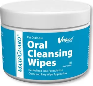Oral Cleansing Wipes Vetfood MAXI/GUARD for Dogs and Cats, 100 wipes