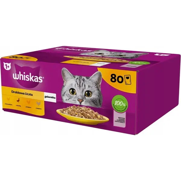 Mitrā kaķu barība maisiņos Whiskas Saszetka
