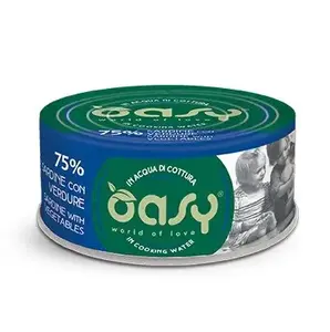 Влажный корм для кошек Oasy More Love Сардина с овощами 70 г – полноценный рацион для взрослых кошек