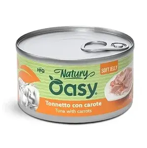 Влажный корм для кошек Oasy Natury Soft Jelly Tuna с морковью 150 г — тунец и морковь, мягкое желе