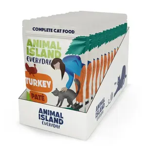 Wet Cat Food Pouch Animal Island Indyk (Turkey) 12 x 100 g