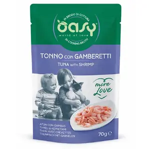 Wet cat food Oasy More Love Tuna with Shrimp pouch 70 g
