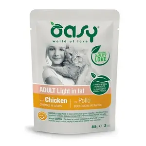 Влажный корм для кошек Oasy Chunks in Gravy Adult Light in Fat 85 г