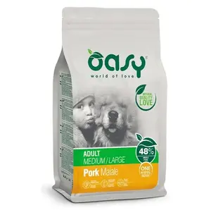 Сухой корм для собак Oasy One Animal Protein Adult M/L со свининой 12 кг