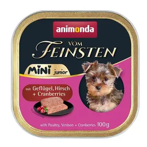 Консервы для щенков animonda Vom Feinsten Mini Junior — птица и оленина с клюквой, 100 г