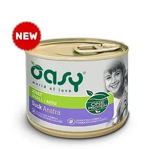 Oasy One Protein Adult Small/Mini Duck 200 g — mitrs ēdiens pieaugušiem suņiem maziem un mini šķirnēm