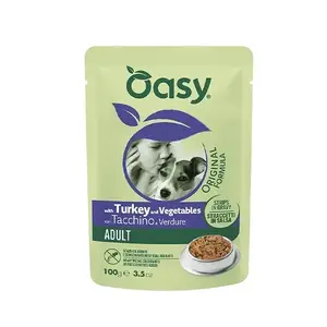 Mitrs suņu barības Oasy Strips in Gravy Adult Turcija un Dārzeņi 100 g