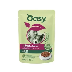 Влажный корм для собак Oasy Strips in Gravy Adult говядина с морковью 100 г