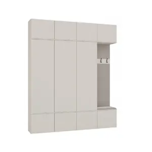 Шкаф top e shop HAGA IV 3SZ1W — напольный 11-дверный в цвете кашемир, 2000×2380×350 мм, ДСП